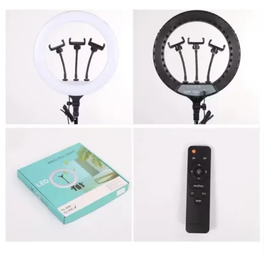 Kit ring light completo 14 polegadas 36cm com tripé de 2.10metro frete grátis Aracaju 