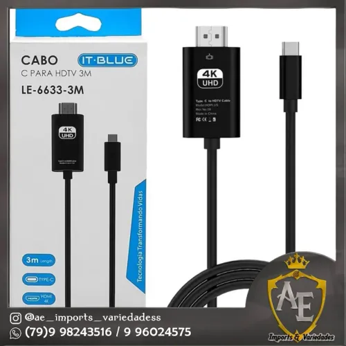 Cabo HDMI X Tipo C