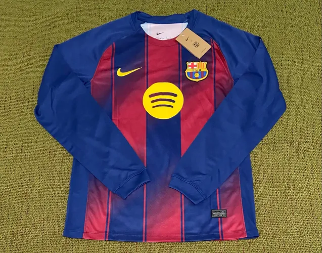 Camisa Barcelona tradicional manga longa 25/26