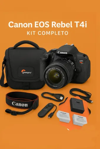 Canon T4i + Lente 18-55 + Bolsa Lowepro + 2 Baterias - Kit Completo!