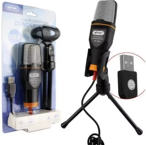 Microfone Condensador KP-916 Knup USB