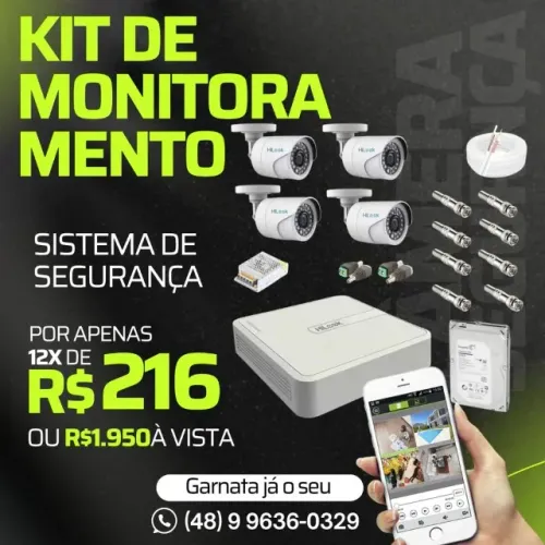 Venda de sistema de segurança CFTV, monitoramento de imagem