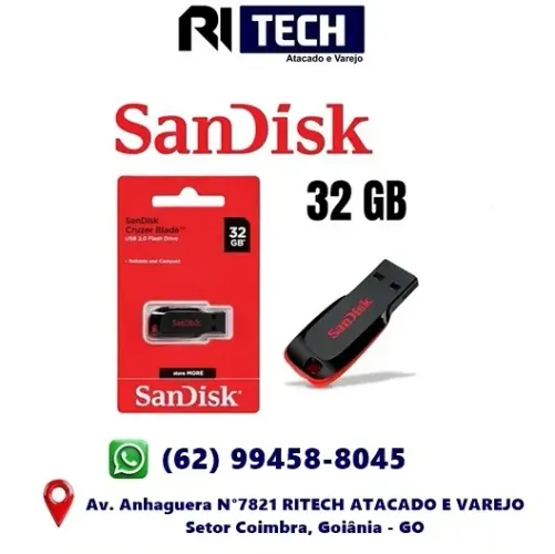 Pen Drive 32gb Sandisk Cruzer Blade Flash Drive USB 2.0