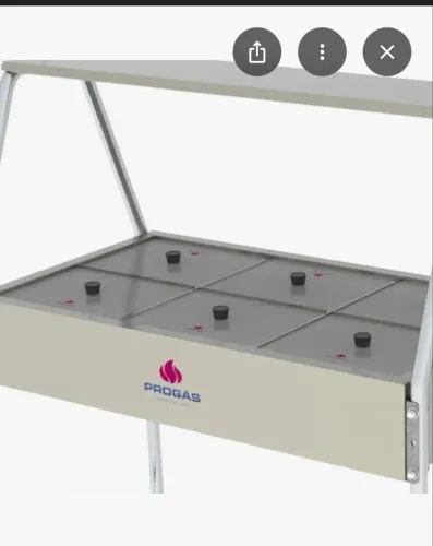 Buffet térmico e frio 220, com tampas de vidros da Progas