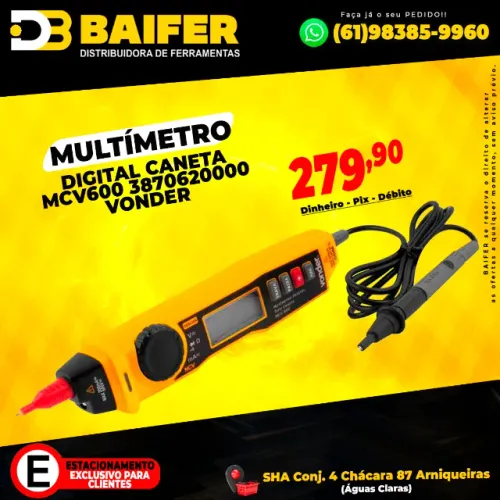 Multímetro Digital Caneta MCV600 Vonder