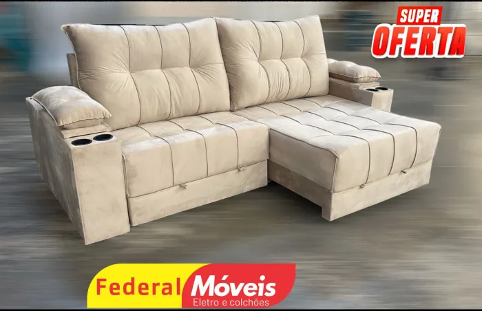 Sofá Retrátil e Reclinável 2,10m - Super Oferta!