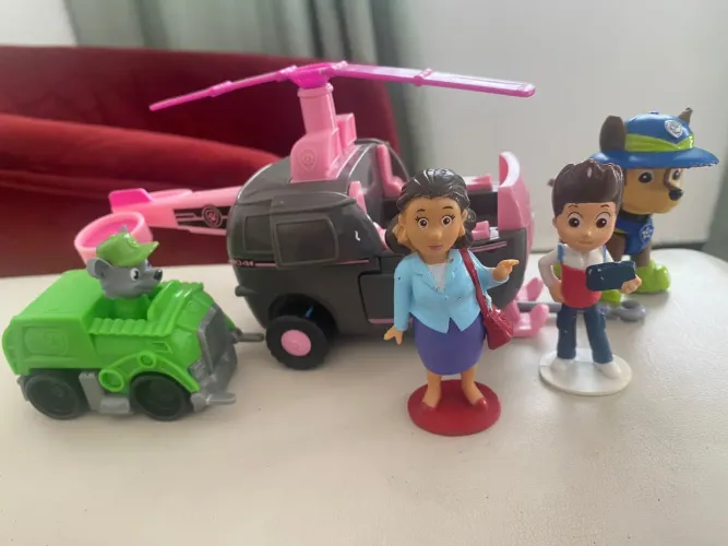 Conjunto Paw Patrol com Helicóptero e Personagens