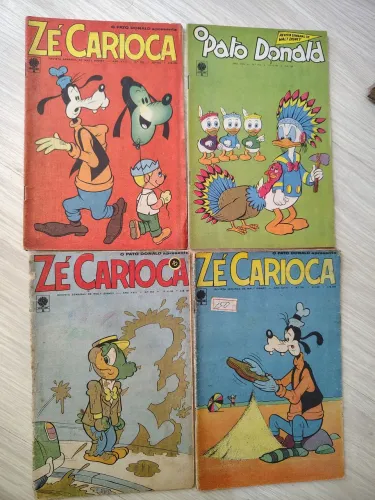 Gibis O Pato Donald e Zé Carioca, anos 1960, históricas. Venda avulsa.
