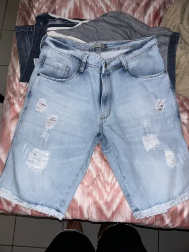 Short Jeans azul claro