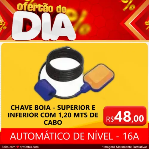CHAVE BOIA - AUTOMATICO DE NIVEL 16A - 1,2 METROS ( SUPERIOR OU INFERIOR ) 