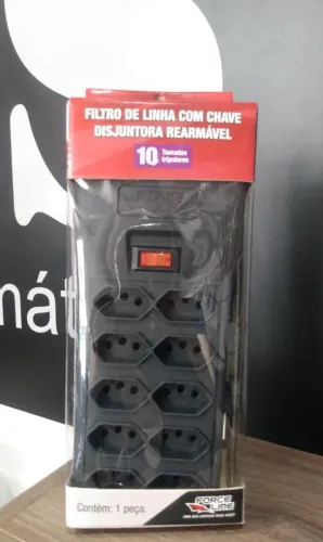 Filtro de Linha E Protetor com DPS 10 Tomadas Force Line Bivolt
