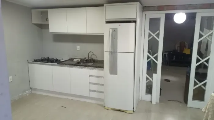 Jogo de Cozinha Branco TX  100% Mdf 2,70 de comprimento 