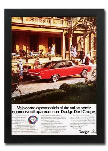 Dodge Dart 1971 ou 1972 - Quadro / pôster decorativo com propaganda original de revista