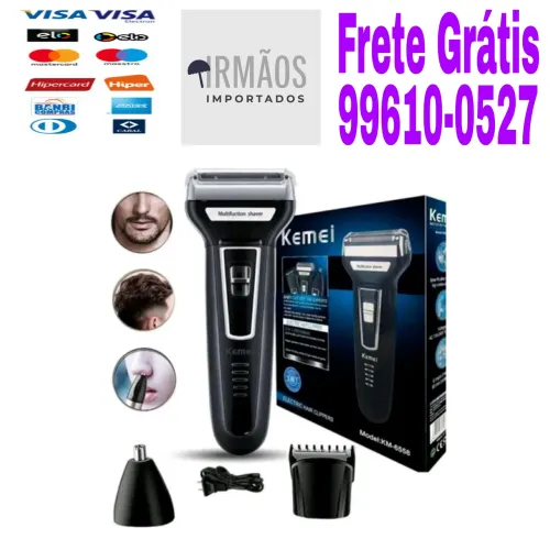 Barbeador Elétrico 3 em 1 Kemei 6333