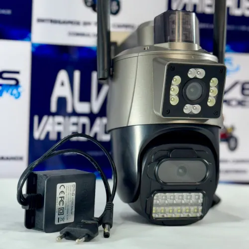 Câmera de Segurança Dupla Wi-Fi Externa Com Visão Noturna icsee