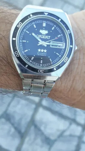 Relógio Orient Crystal Automático Masculino antigo raridade anos 80