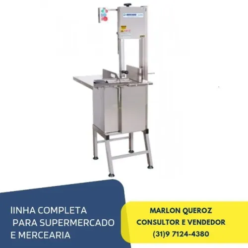  Serra Fita Para Carnes Beccaro 2,55M Inox Bivolt