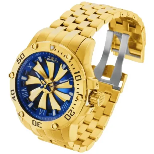 Relógio Speedway Turbine Dourado Masculino Banho De Ouro 18K