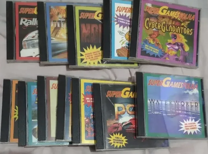 12 Jogos para Computador dos anos 90 + Joystick - Coleção Super Games Folha - Originais