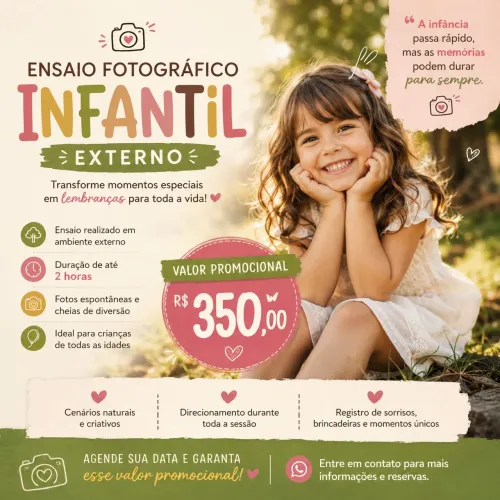Ensaio fotografico infantil