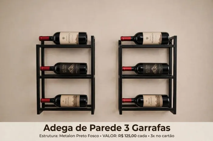 Adega industrial 3 garrafas
