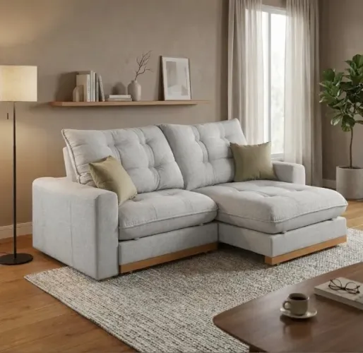 Sofá Retrátil Cinza Grafite Confort Prime 2,50 m