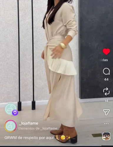 Vestido longo chemisie com franja 