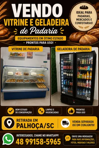 Vendo geladeira e vitrine retirar do local mas informações chamar no Whats