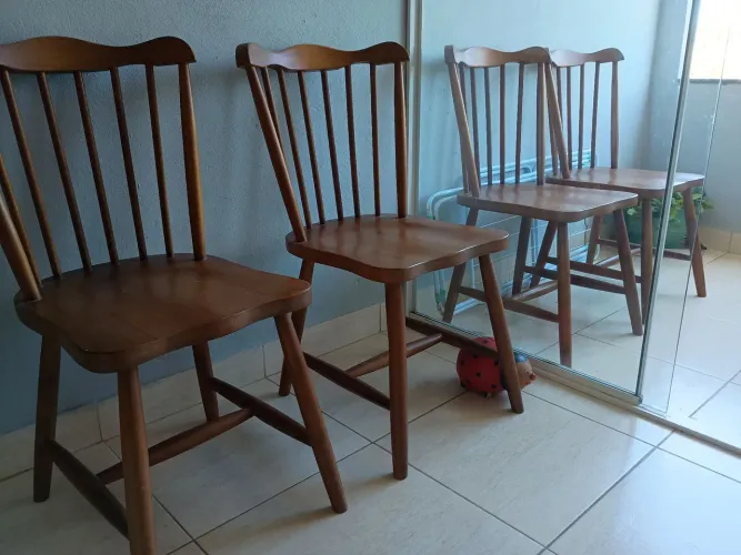 Cadeiras Country madeira maciça pesadas