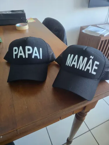 Boné papai e mamãe para cha revelação 