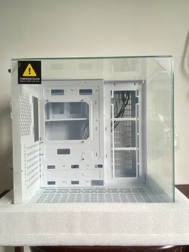Gabinete Branco Gamer Rise Mode Galaxy Full Glass
