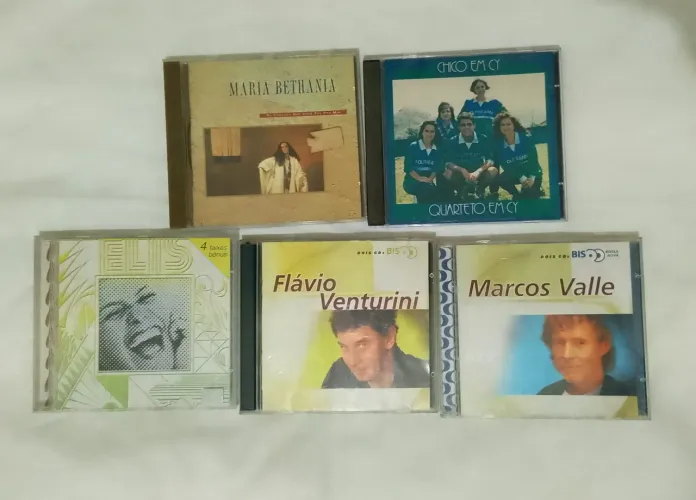 Cd's Maria Bethânia/Marcos Valle/Chico Em Cy/Elis Regina/Flávio Venturini - Excelente