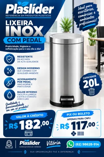 lixeira inox