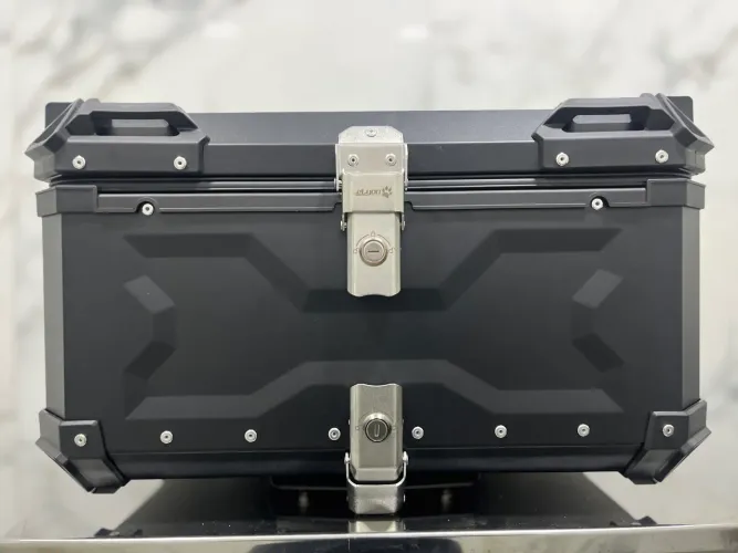 Bagageiro Moto 65L Alumínio - Super Espaço (2 Capacetes) | Novo na Caixa