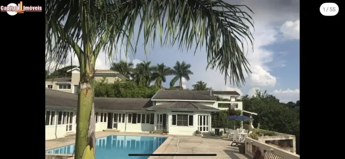 Esta chácara possui 5.000 m² de terreno com lago para pesca ao fundo. 1.150 m² de área con