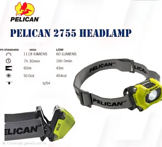 Lanterna De Cabeça 2755 Pelican Profissional Led 118Im