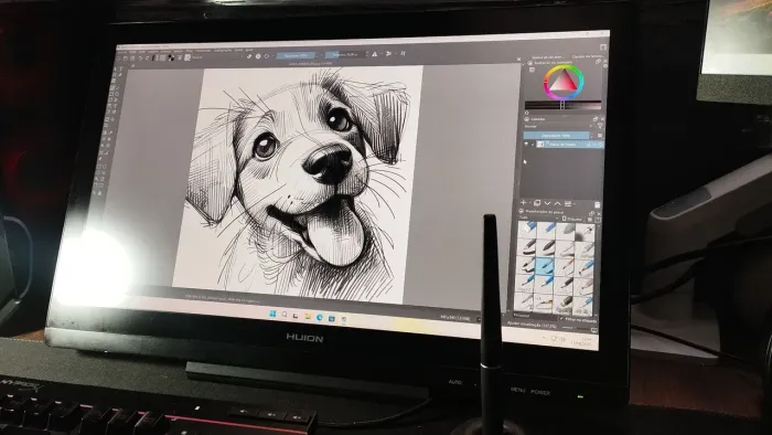 Mesa Digitalizadora Huion Kamvas 20 (GS1901) - Excelente para Ilustração e Design