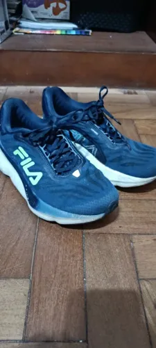 Tênis Fila Float Maxxi - Azul e Verde Neon - Amortecimento Premium