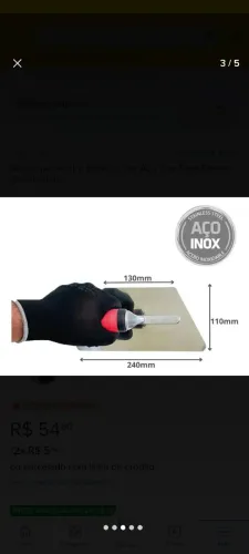 Desempenadeira trapézio em Aço inox para efeitos decorativos