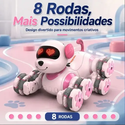 Cachorro Robô Infantil Inteligente Programável Com Controle