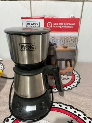 Cafeteira automática inox 30 xícaras.
