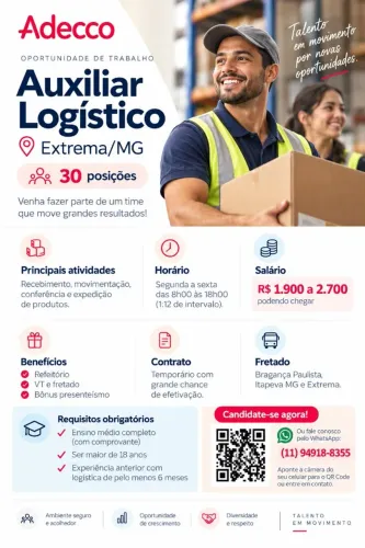 Auxiliar de Logística Extrema/MG