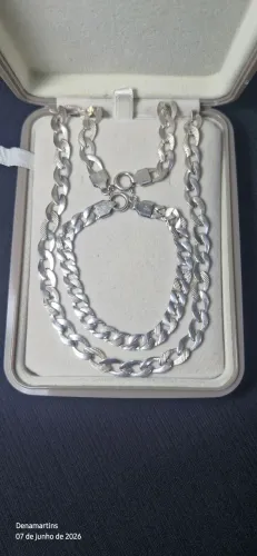 Vendo cargantilha e pulseira de prata 925
