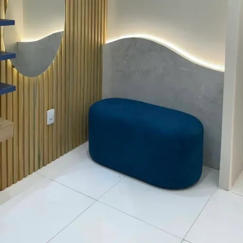 Puff Orgânico Estofado Moderno Sob Medida Alto Padrão