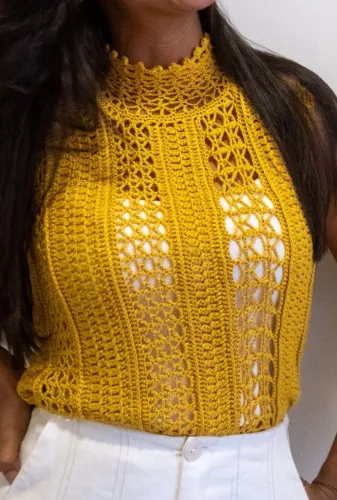 Blusa de crochê