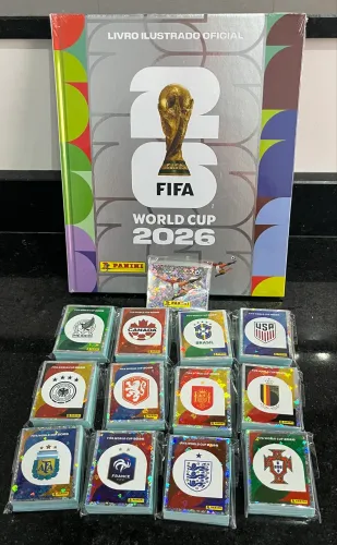 Coleção Completa Copa 2026 - Álbum Prata Capa Dura Lacrado + Todas Figurinhas Para Colar