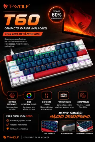 Teclado Mecânico Gamer