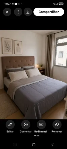 Cama box casal + cabeceira capitonê