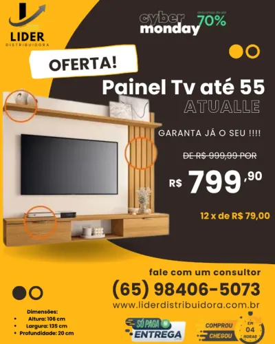 Promoção ! Painel Tv ate 55 polegadas novo lacrado - Entrega Gratis !!!