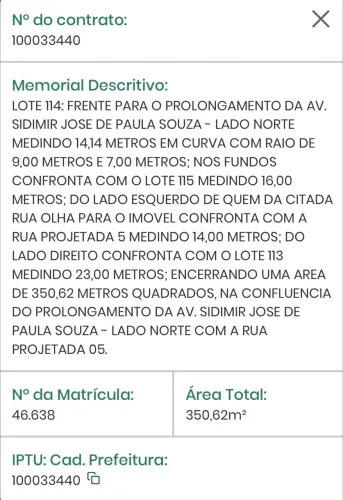 TERRENO ESQUINA (DOBRADA/SP)